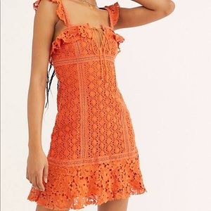 Cross My Heart Mini Dress Capri Orange